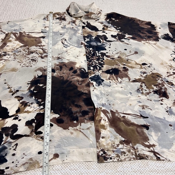 Eskandar 100% Silk Abstract Print Shirt – Oversized Fit - Picture 8 of 13